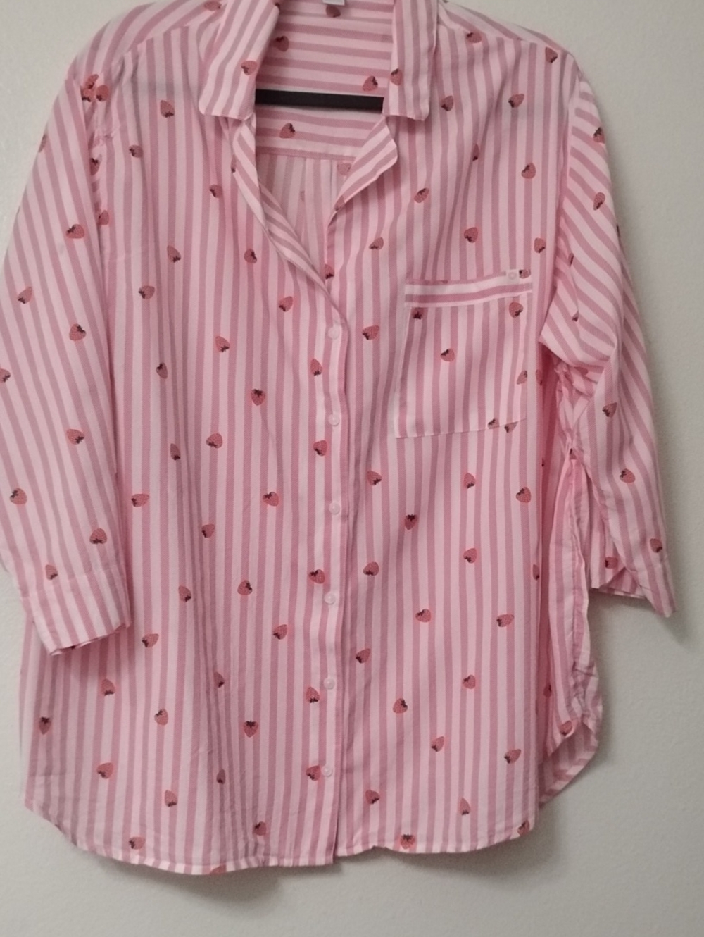 ONLY Pink and White Striped Tee